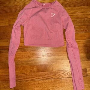 Gymshark vital long sleeve crop top pink